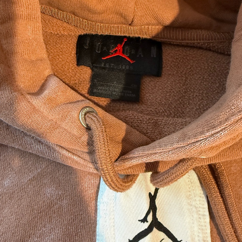 Jordan Flight Hoodie, Mineral Clay + White, Men’s Small - Picture 4 of 5
